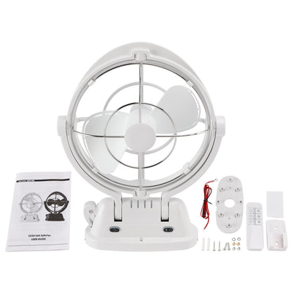 Ventola a basso consumo con rilevamento automatico 12V/24V per barche e camper, colore bianco