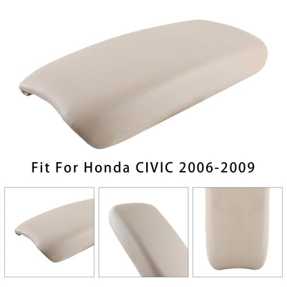 Coperchio della console centrale del bracciolo in pelle beige per Honda CIVIC 2006-2009