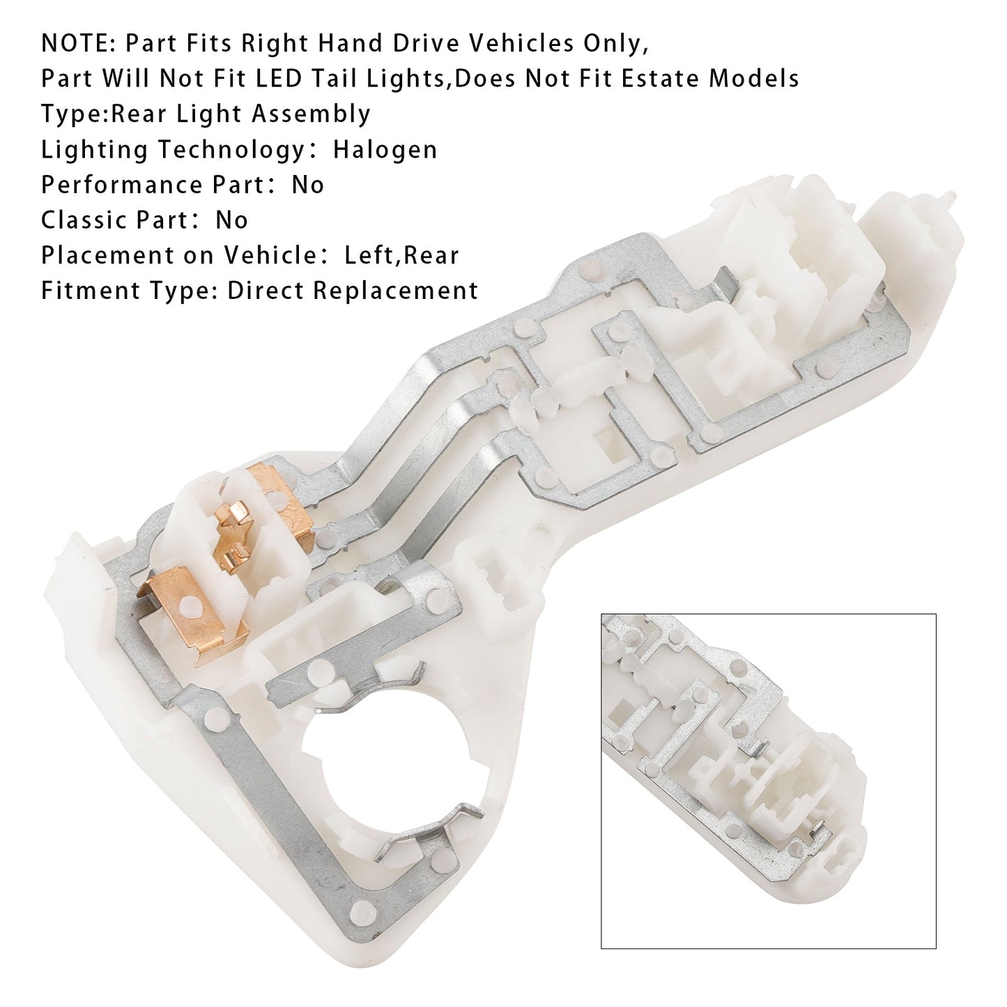 Supporto lampadina fanale posteriore interno VW GOLF MK7 2013-2017 sinistro RHD 5G0945259A