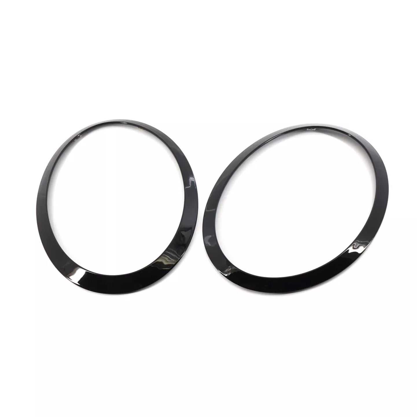 2 pezzi di anelli di finitura per fari anteriori neri lucidi per Mini Cooper F55 F56 F57 2014-2021