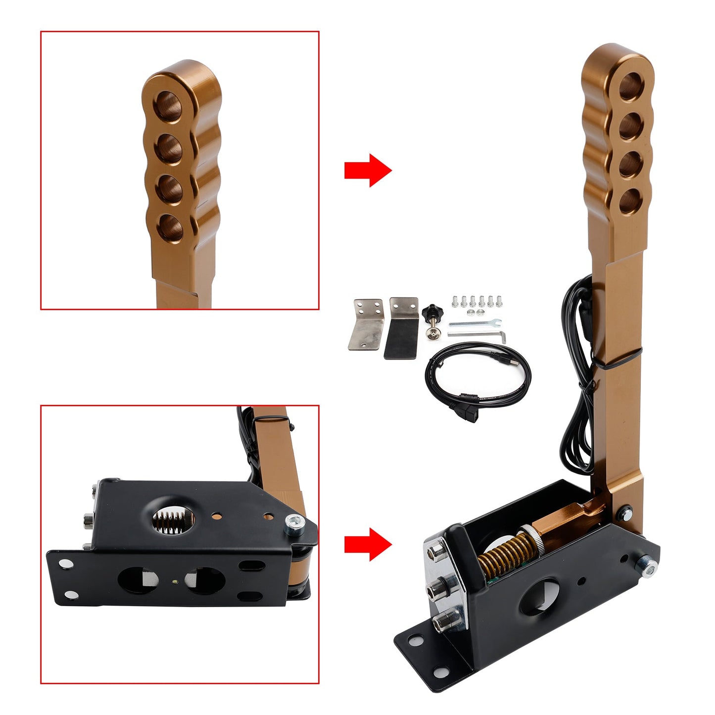 Freno a mano da corsa Sim USB per PC 14 bit con morsetto per Assetto per G27/G29/T300/T500