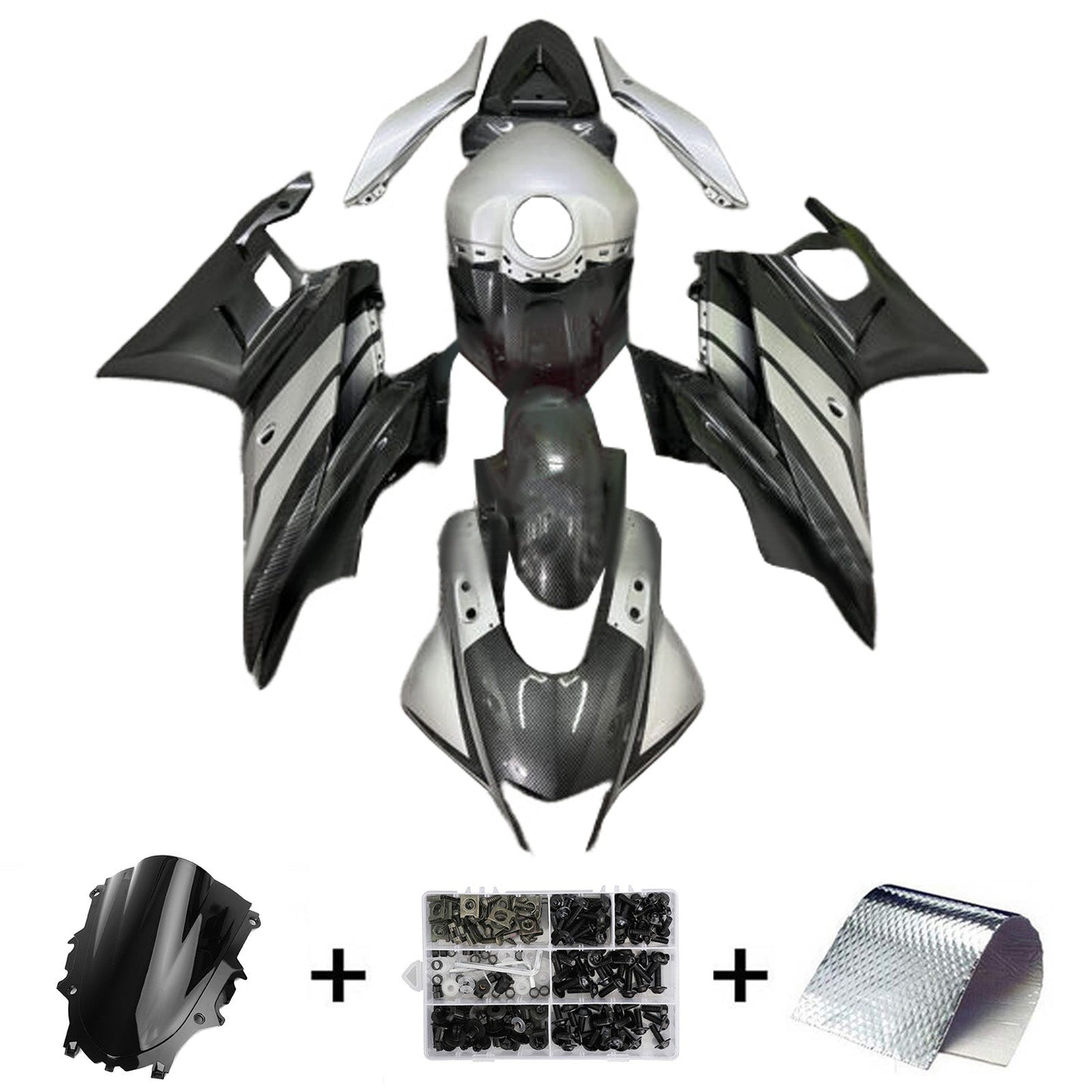 Kit carenatura iniezione in plastica ABS adatto per Yamaha YZF-R3 R25 2019-2021
