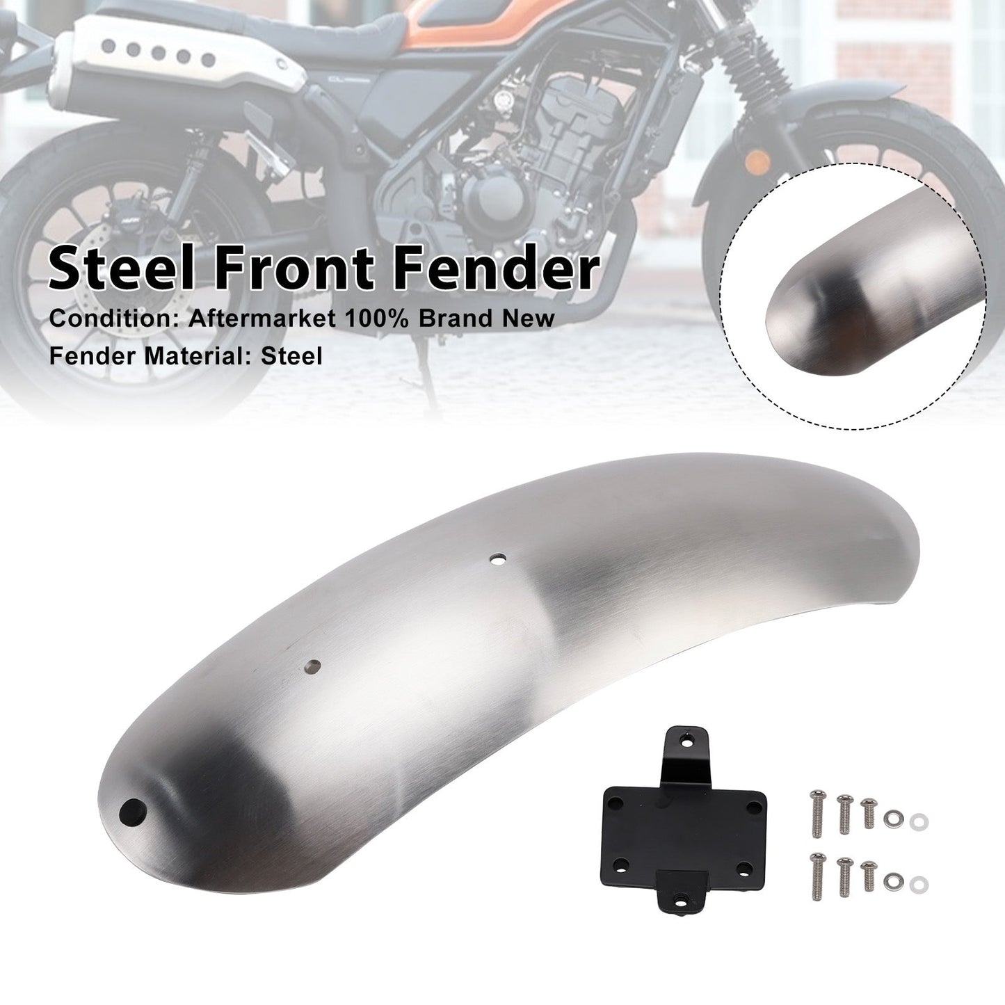 Parafango anteriore in acciaio HONDA CL250 CL300 CL500 SCL500 2023-2025