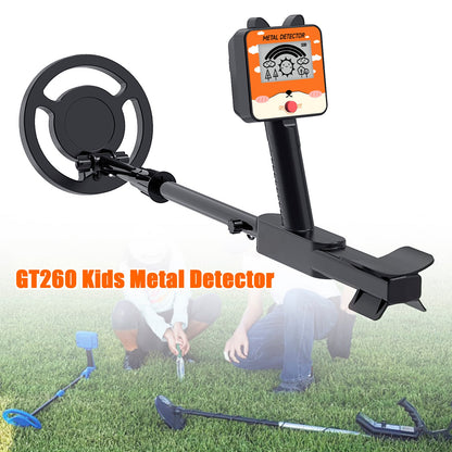 GT260 Metal Detector per Bambini, Impermeabile, Bobina di Ricerca da 6,3"" Nero