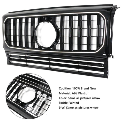 Per Mercedes Benz W463 1990-2018 con griglia per paraurti anteriore nera lucida a LED