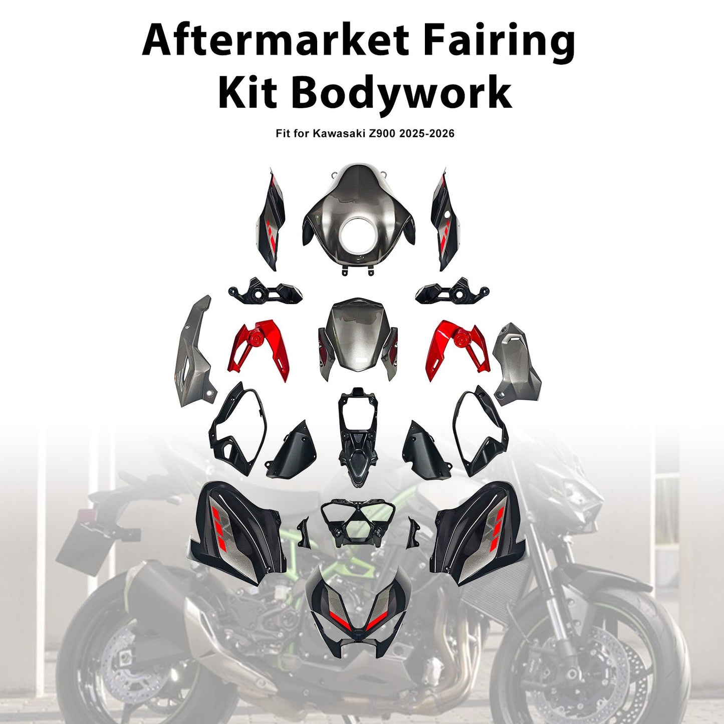 Kit di carene stampate a iniezione per Kawasaki Z900 2025-2026