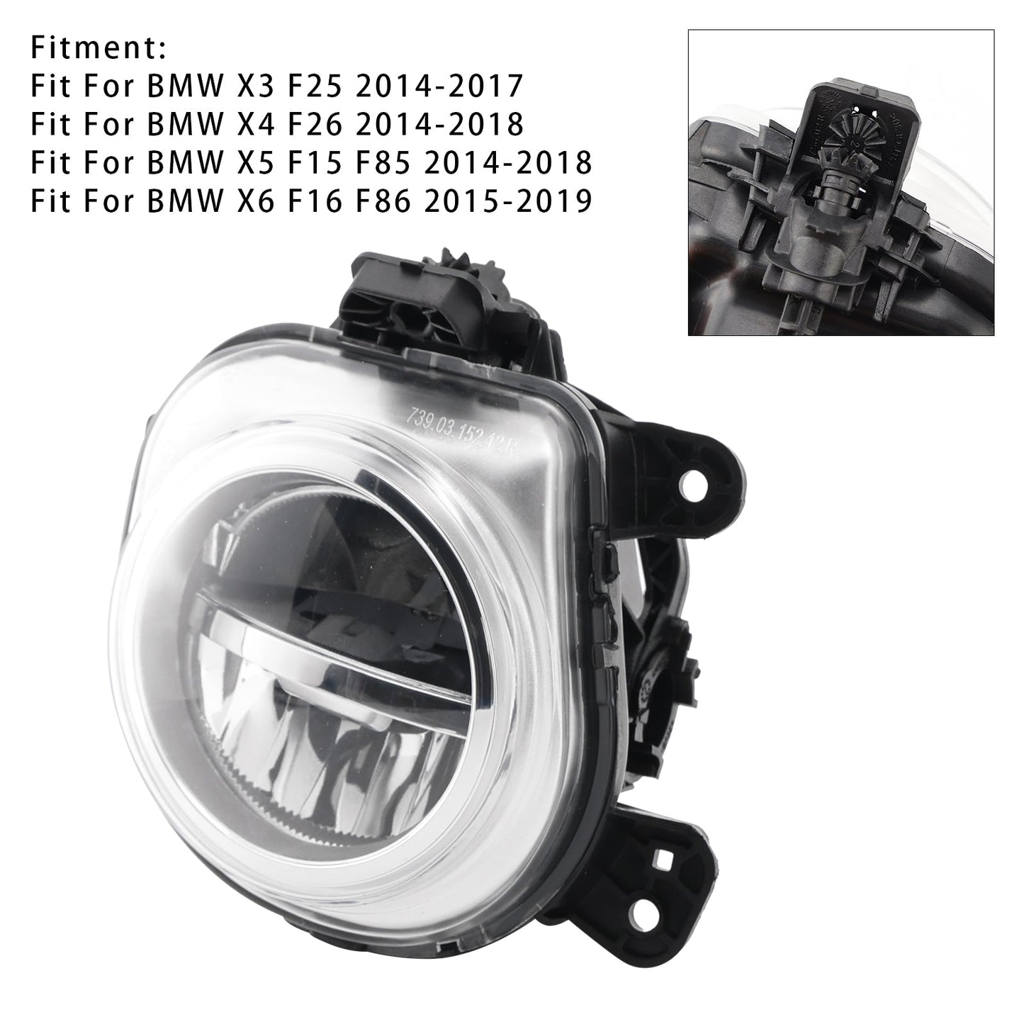 1 pz. Fendinebbia anteriore destro a LED per BMW X3 F25 X4 F26 X5 F15 X6 F16 63177317252