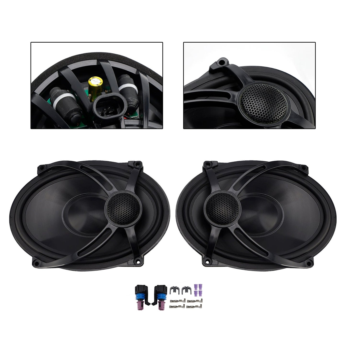Kit altoparlanti per coperchio borsa laterale Touring Road Glide Flhr 2X 5""X7"" 1994-2024