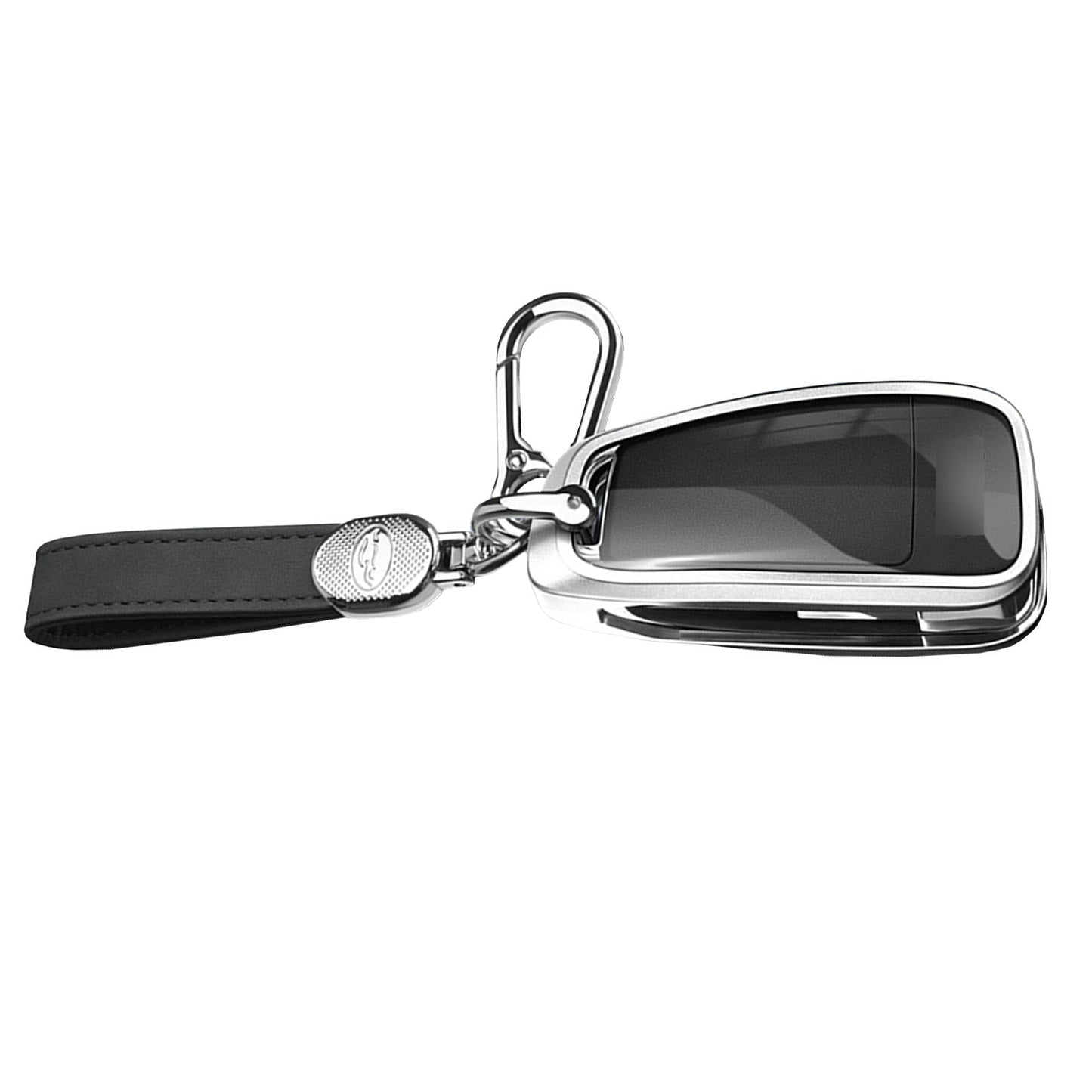 Custodia per chiave auto in TPU nero in lega di alluminio con fibbia per Audi a6l a4l a3