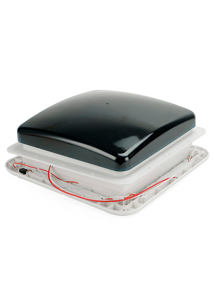 Ventilatore da tetto per camper da 11 pollici, motore a 3 velocità, lucernario da 12 V con luce a LED
