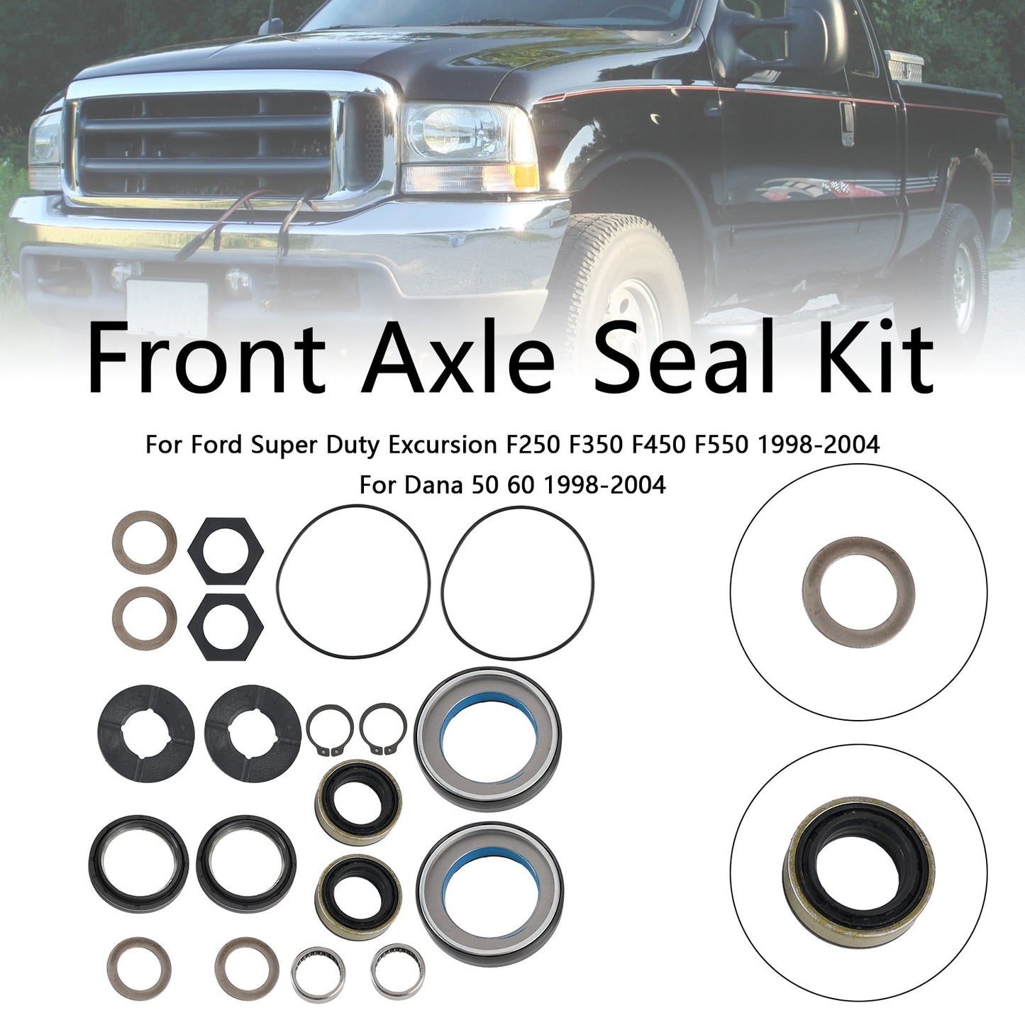Kit guarnizione assale anteriore e rondella reggispinta per Ford Excursion F250 F350 1998-2004