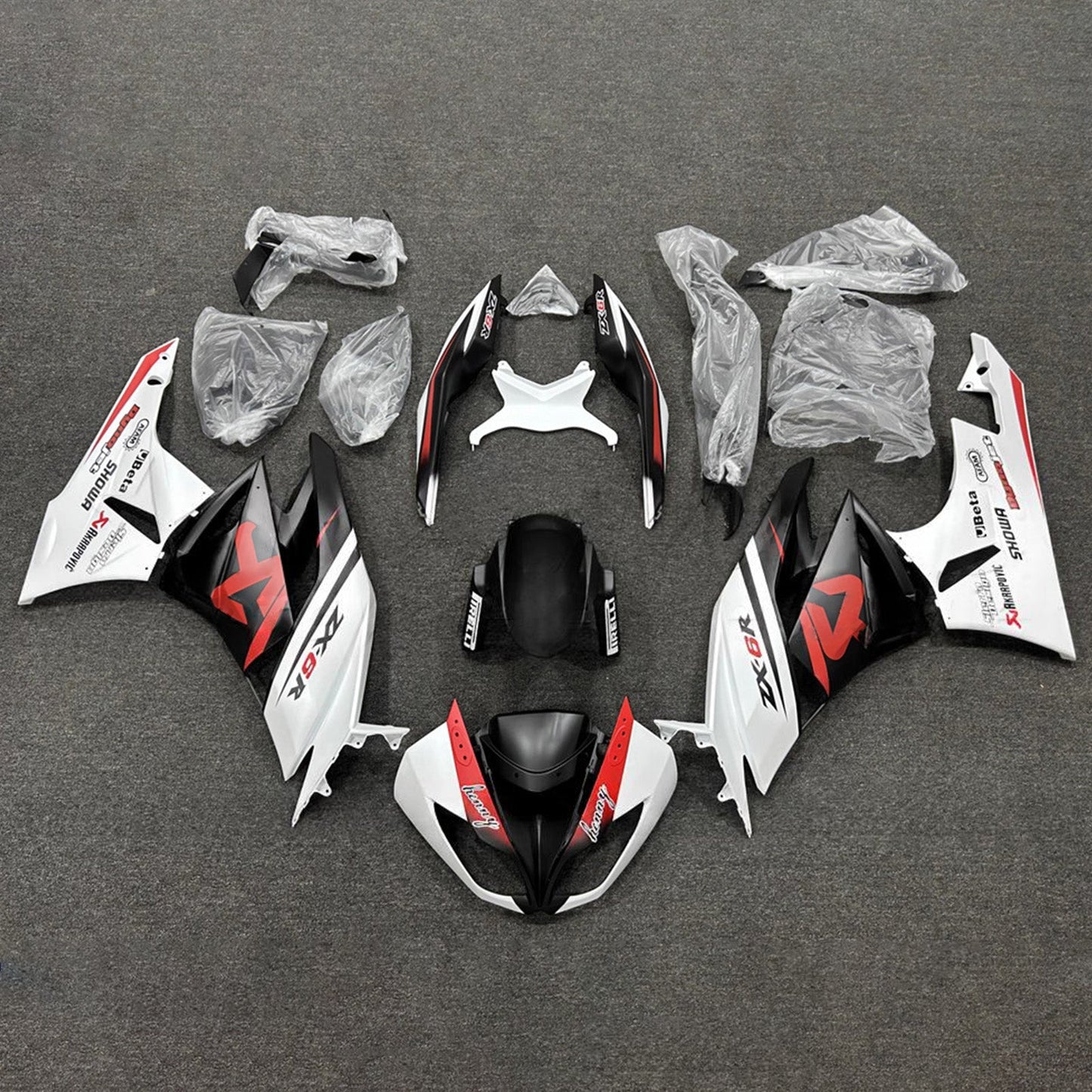 Kit carenatura iniezione in plastica ABS adatto per Kawasaki ZX6R 636 2009-2012