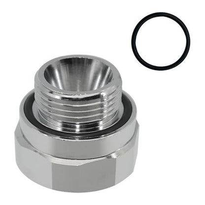 Adattatore per valvola di scarico olio, filettatura 27mm-2.0, colore argento, codice A-211.