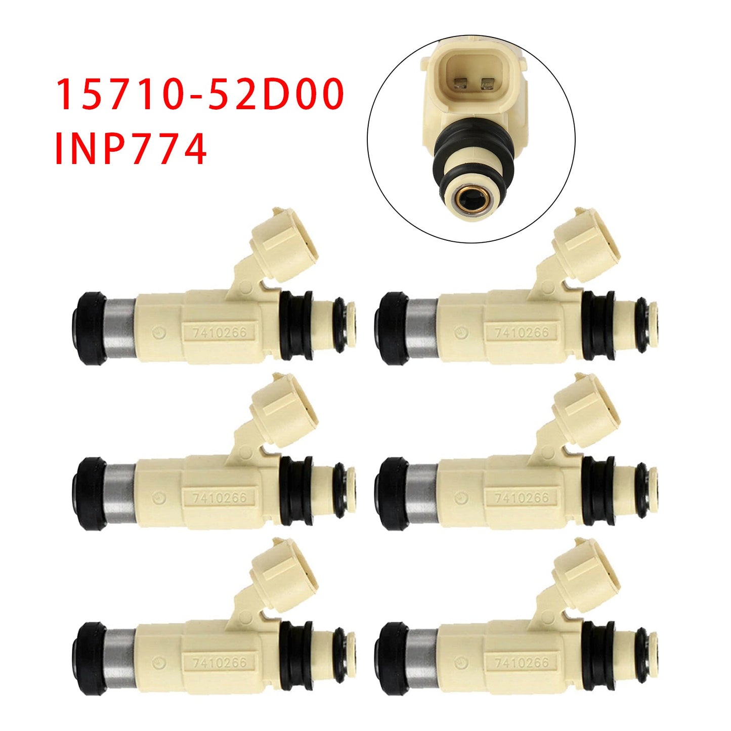 6 pezzi iniettore carburante per Suzuki Grand Vitara XL-7 2.7L 01-06 15710-52D00 INP774