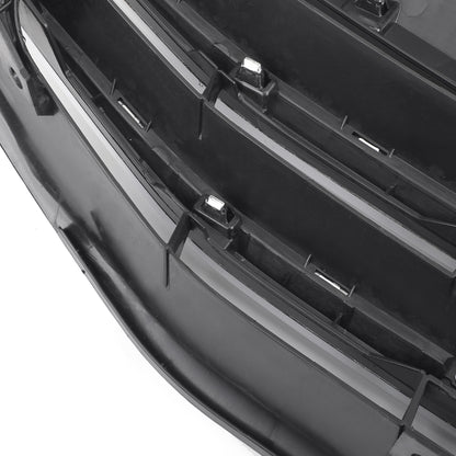 Black Chrome Front Upper Bumper Hood Grille Grill Per Honda Accord 2011-2012 4DR