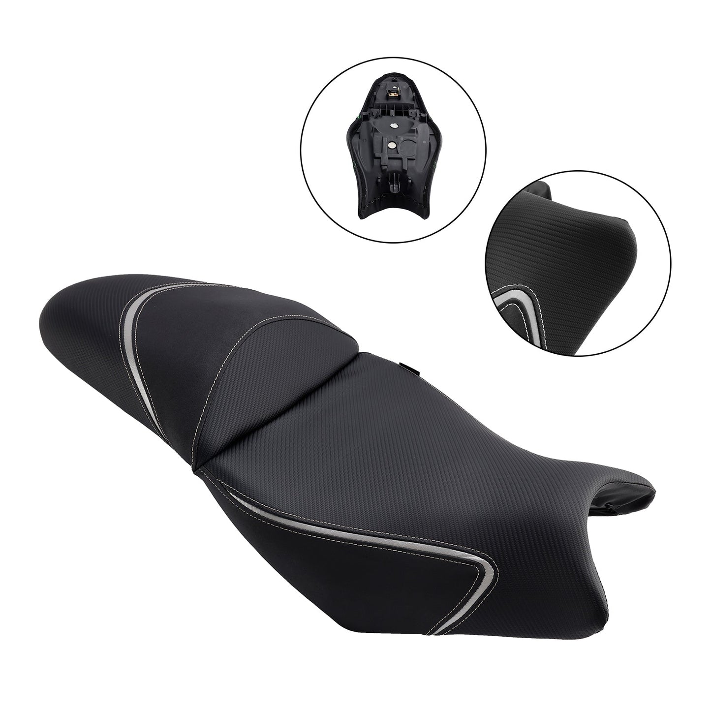 Sella passeggero completa con cuscino per KAWASAKI Versys650 2022-2024, grigia