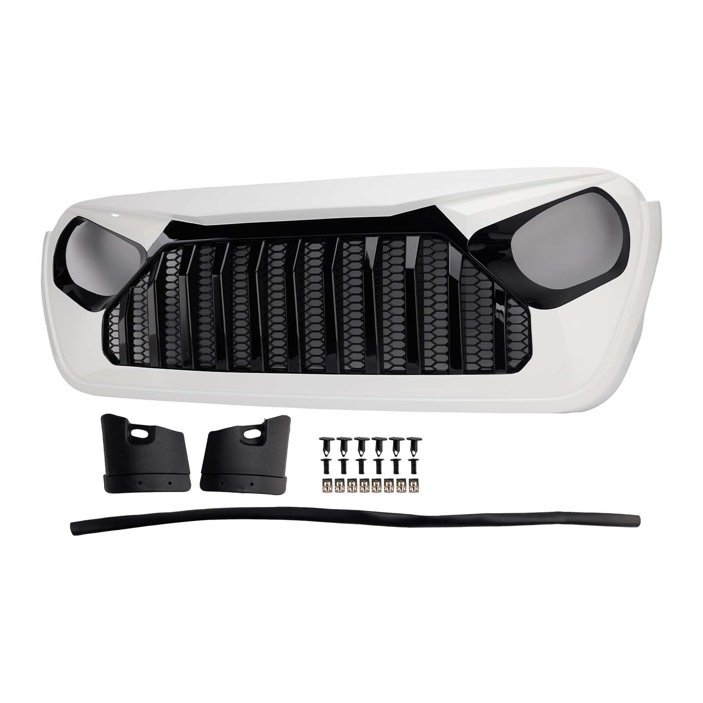 Griglia paraurti anteriore Vader bianca e nera per Jeep Wrangler JL JT 2018-2023