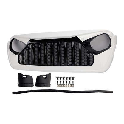 Griglia paraurti anteriore Vader bianca e nera per Jeep Wrangler JL JT 2018-2023