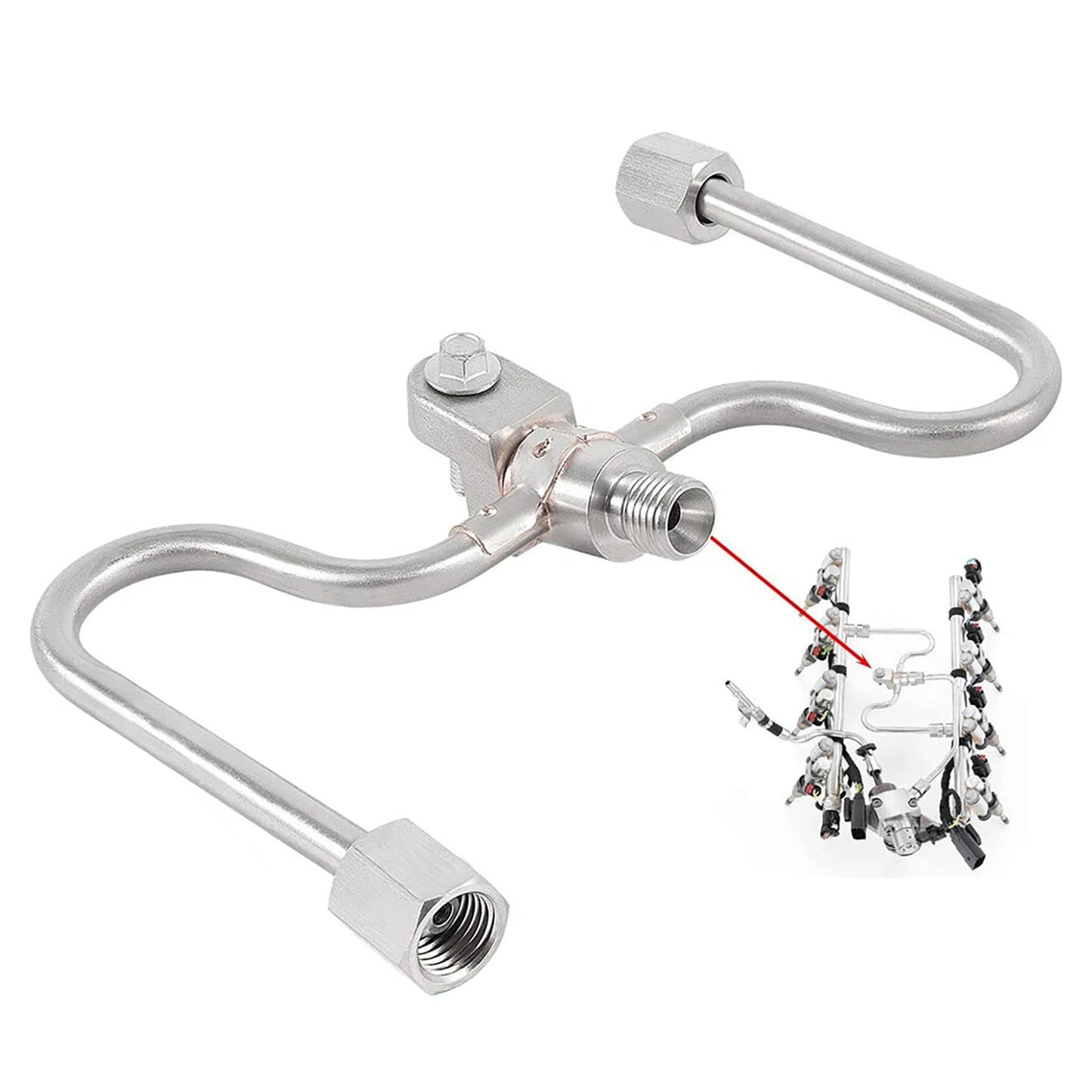 12677002 Tubo di collegamento del rail del carburante dell'iniettore per Chevrolet GMC Cadillac 2014-2021