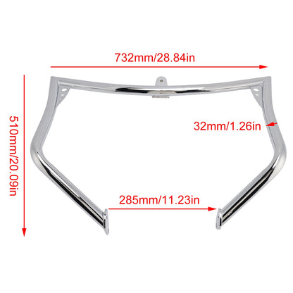 Protezione paraurti antiurto cromata per Touring Road King EFI FLHRI 1997-2006