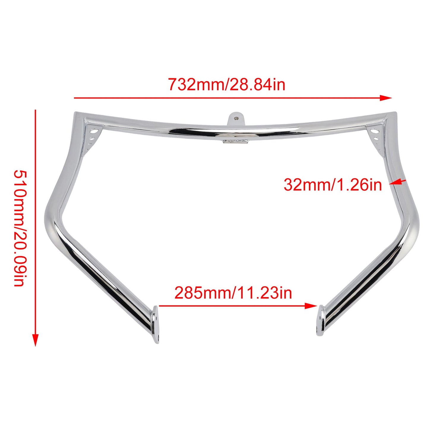 Protezione paraurti antiurto per Touring Electra Glide Standard FLHT 1997-2008, cromata