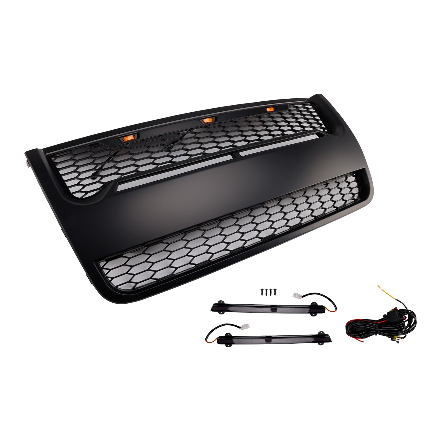 2006-2010 Ford Explorer Griglia del paraurti anteriore superiore nero con luce