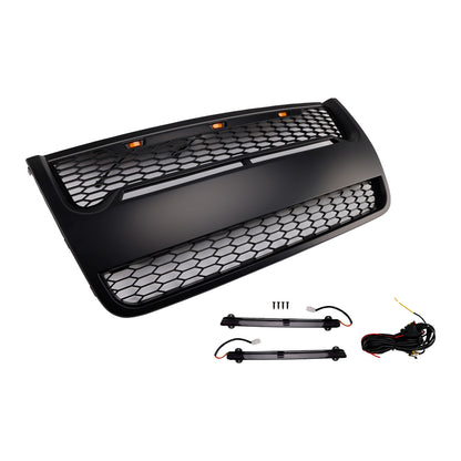 2006-2010 Ford Explorer Griglia del paraurti anteriore superiore nero con luce