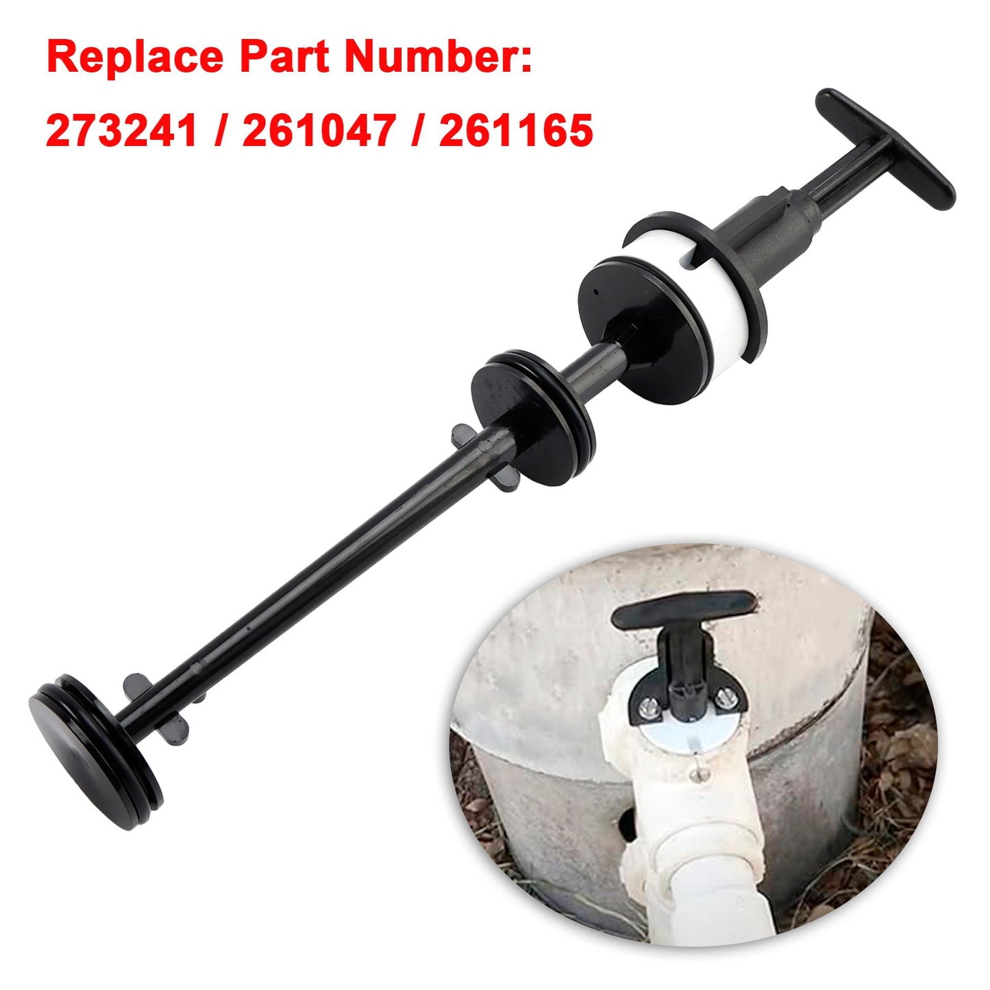 273241 Gruppo stelo pistone valvola scorrevole in PVC da 2"" per valvola per piscina e spa Pentair