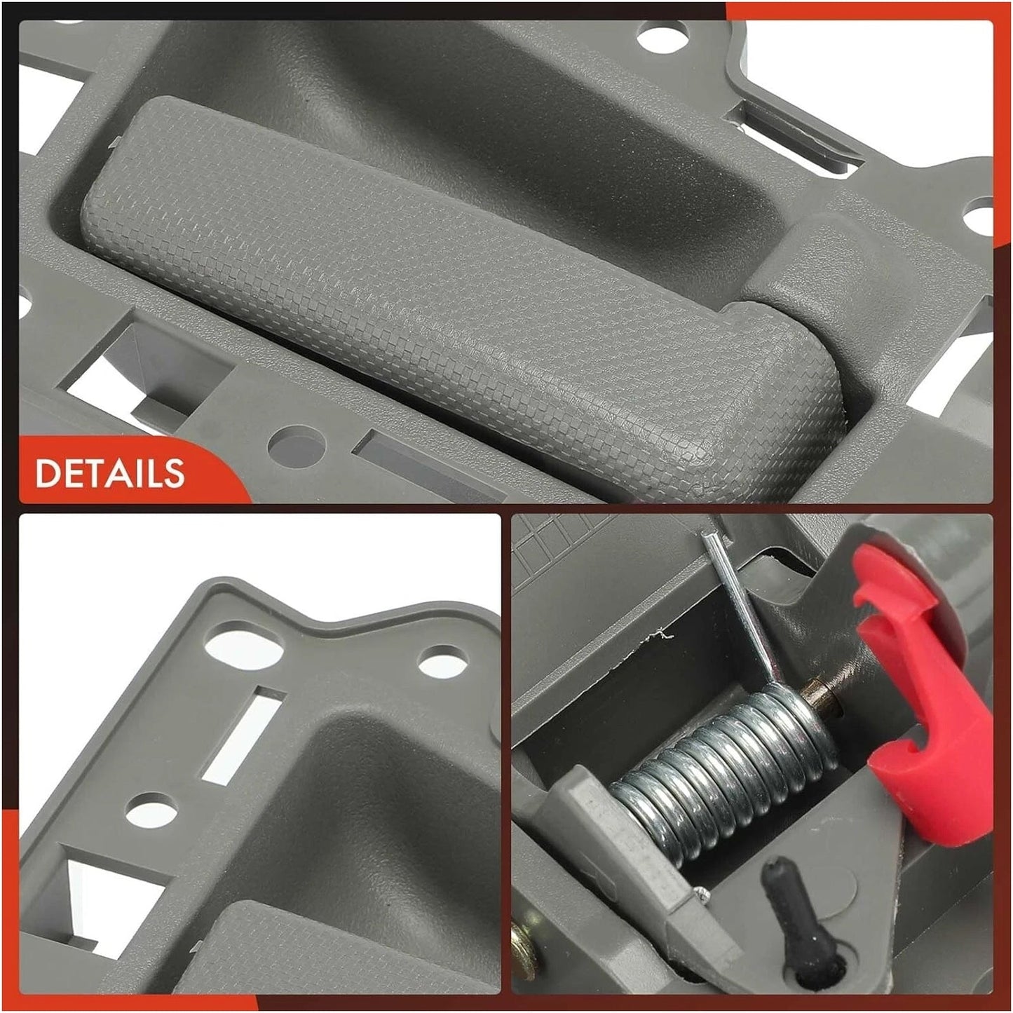 4 pezzi Maniglia interna porta anteriore posteriore sinistra e destra grigia per Jeep Grand Cherokee 2005-2011