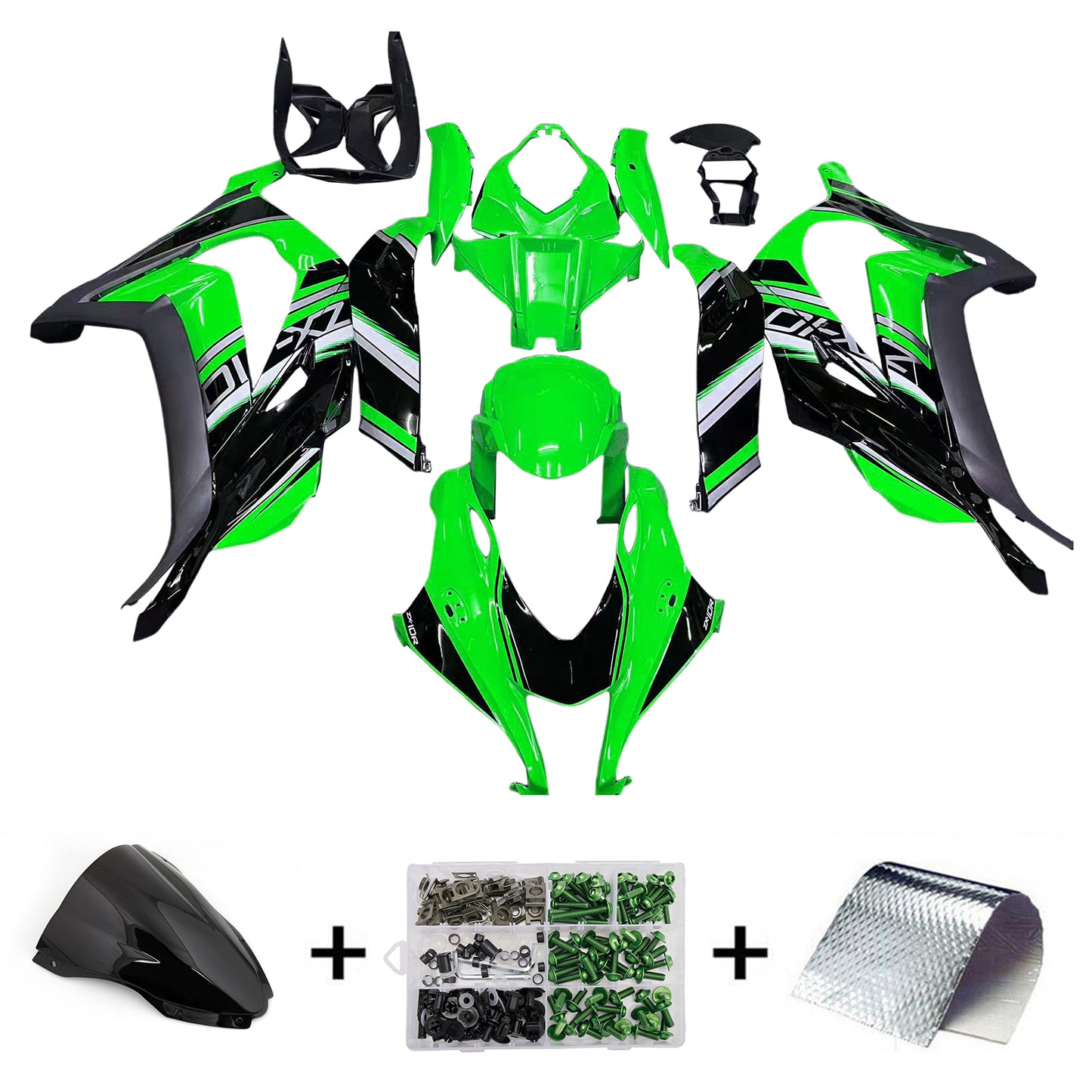 Kit carenatura per carrozzeria addominali in plastica adatto per kawasaki zx10r 2016-2020