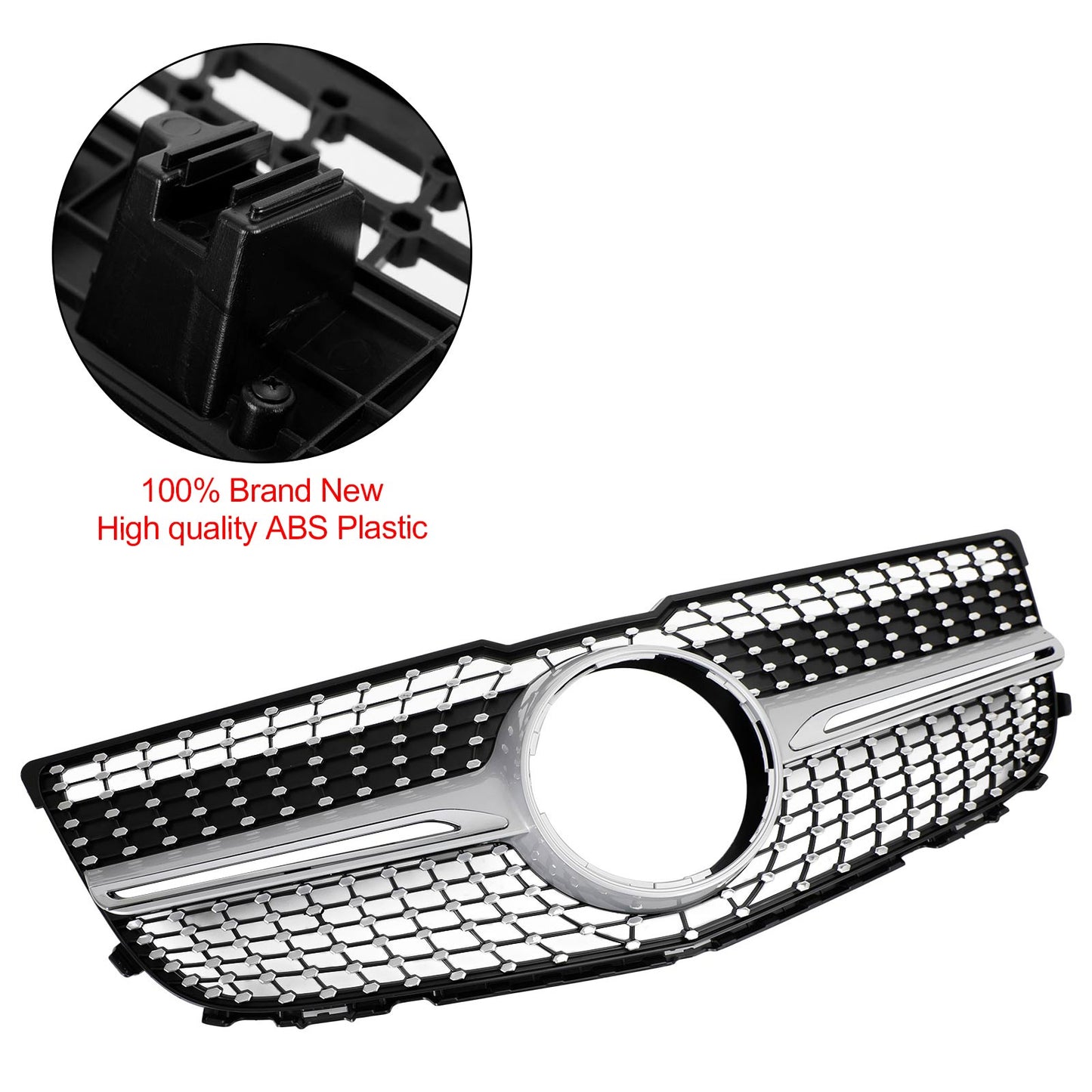 Per Mercedes Benz Classe GLK X204 2013-2015 Griglia per paraurti anteriore Diamond