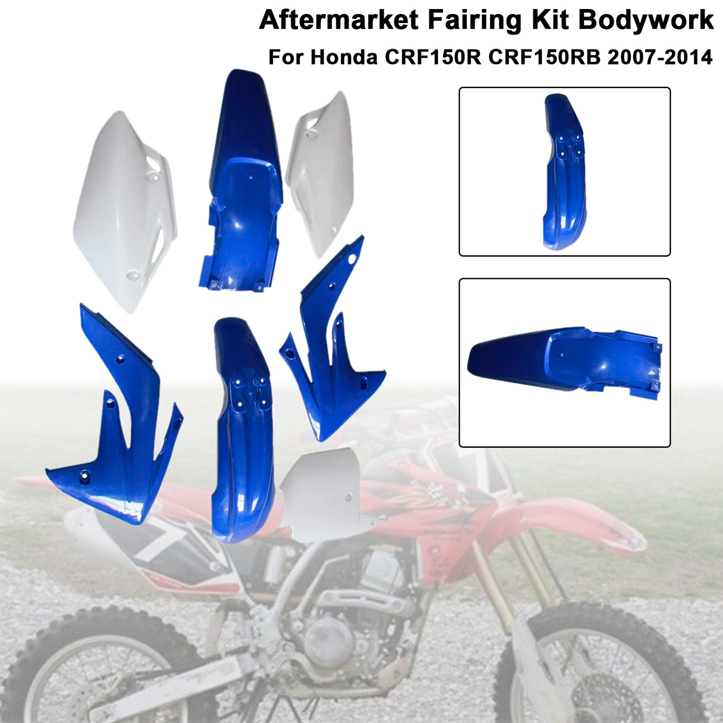 Kit di plastica per carrozzeria Honda CRF150R/RB 2007-2014, carenatura parafango