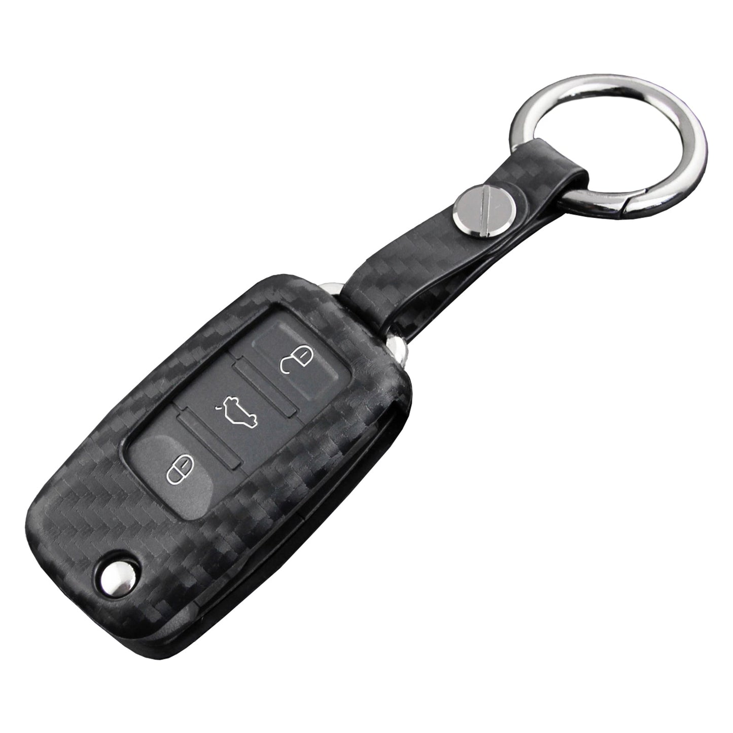 Custodia in similpelle e silicone per chiave auto con fibbia per Volkswagen Golf MK6