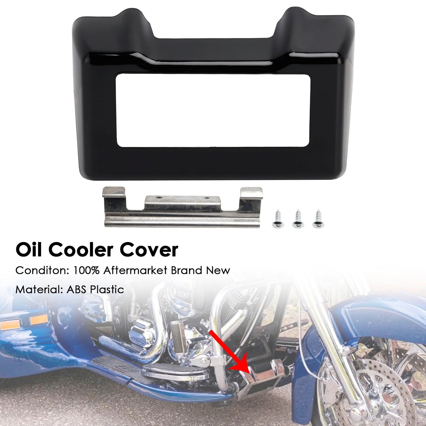 Copertura del radiatore dell'olio adatta per Touring Road King Street Glide 2011-2016
