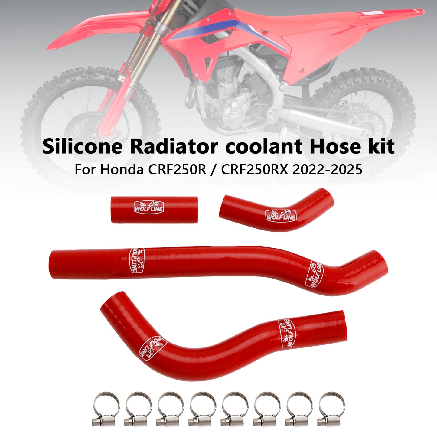 Tubo flessibile del liquido di raffreddamento del radiatore in silicone Honda CRF250R CRF250RX 2022-2025