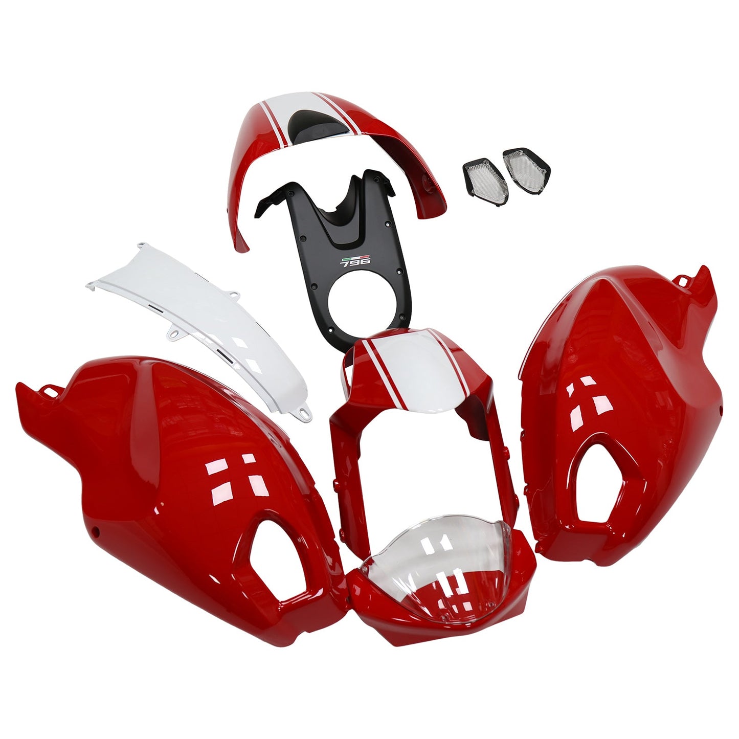 Kit di carene stampate a iniezione per Ducati Monster 696 796 1100 S EVO di tutti gli anni