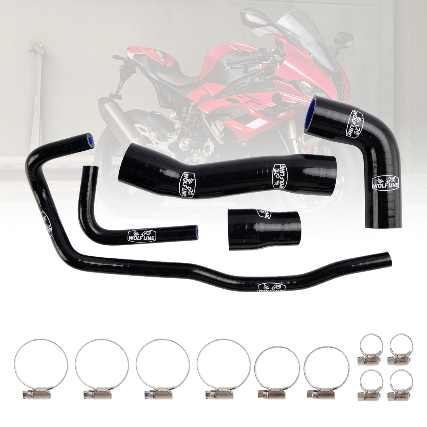 Kit tubo flessibile refrigerante radiatore in silicone BMW S1000RR 2019-2023
