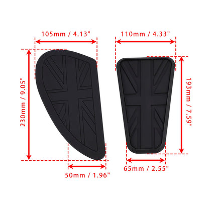 3x ginocchiere personalizzate per serbatoio benzina Union Jack per Bonneville T100 T120 Bobber