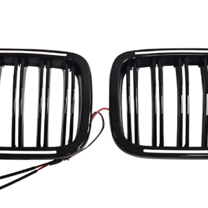 Griglia anteriore a doppio rene nera per paraurti, compatibile con BMW X3 F25 2011-2014.