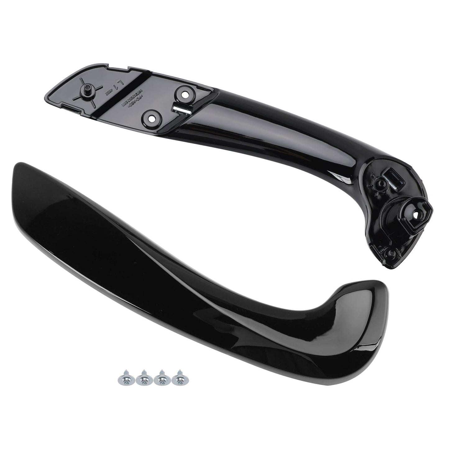 Set base+copertura maniglia interna portiera anteriore sinistra Renault Megane 3 2008-2016, nero