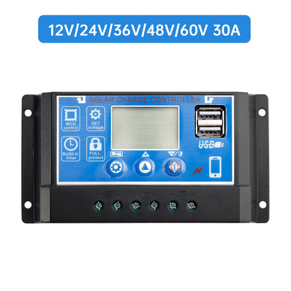 Regolatore solare PWM 12V-60V Visualizzazione corrente Controllo luce solare stradale 0V Avvio