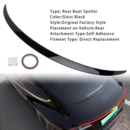 Spoiler posteriore nero lucido per Tesla Model 3 17-23, stile originale di fabbrica