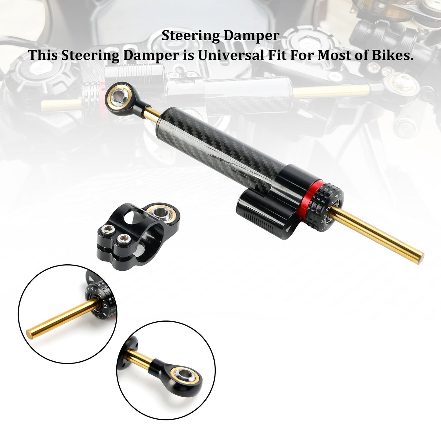 Kit di montaggio per staffa stabilizzatrice ammortizzatore sterzo per moto universale