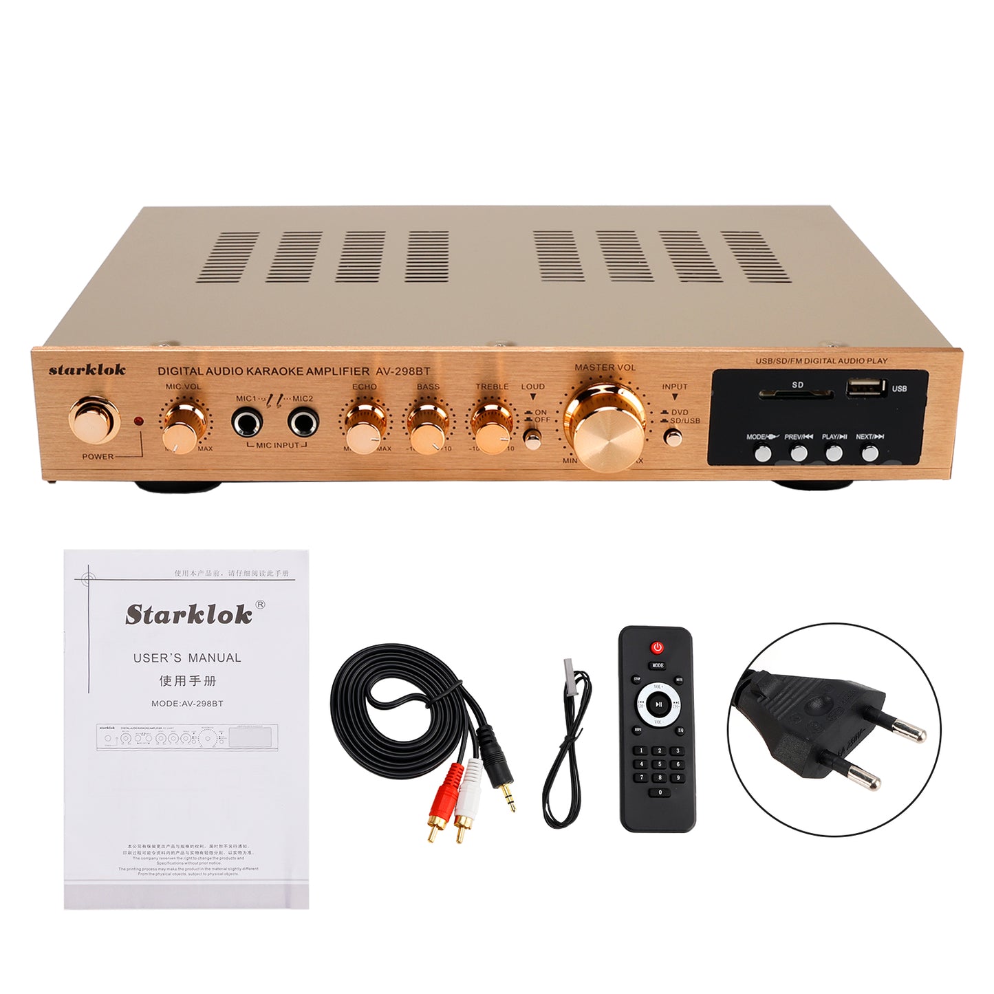 Amplificatori 2000W 5CH Amplificador HiFi Stereo AV Surround Amplificatore SD FM