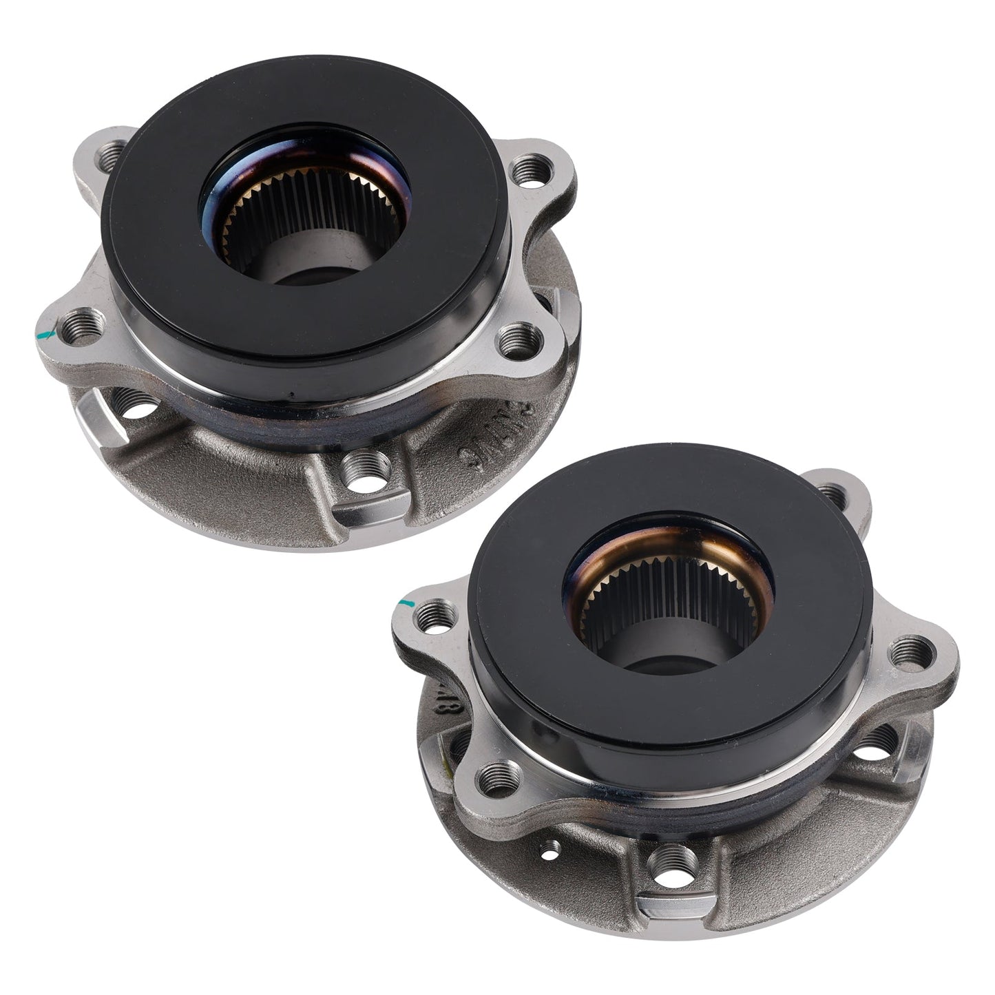 Kit 2 flange mozzo ruota anteriore+cuscinetto+bulloni Audi A4 8K A6 C7 A5 8T A8 4H Q5 4H0498625D