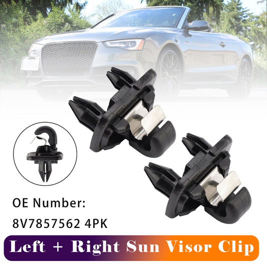 2 clip per aletta parasole 8V7857562 4PK per Audi A3 A5 Cabriolet TT Roadster 2017-2019
