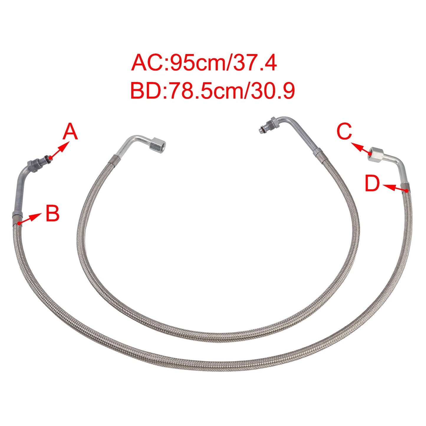 Coppia tubi flessibili del radiatore dell'olio 2204030 per Polaris Magnum Trail Boss 330 03-08