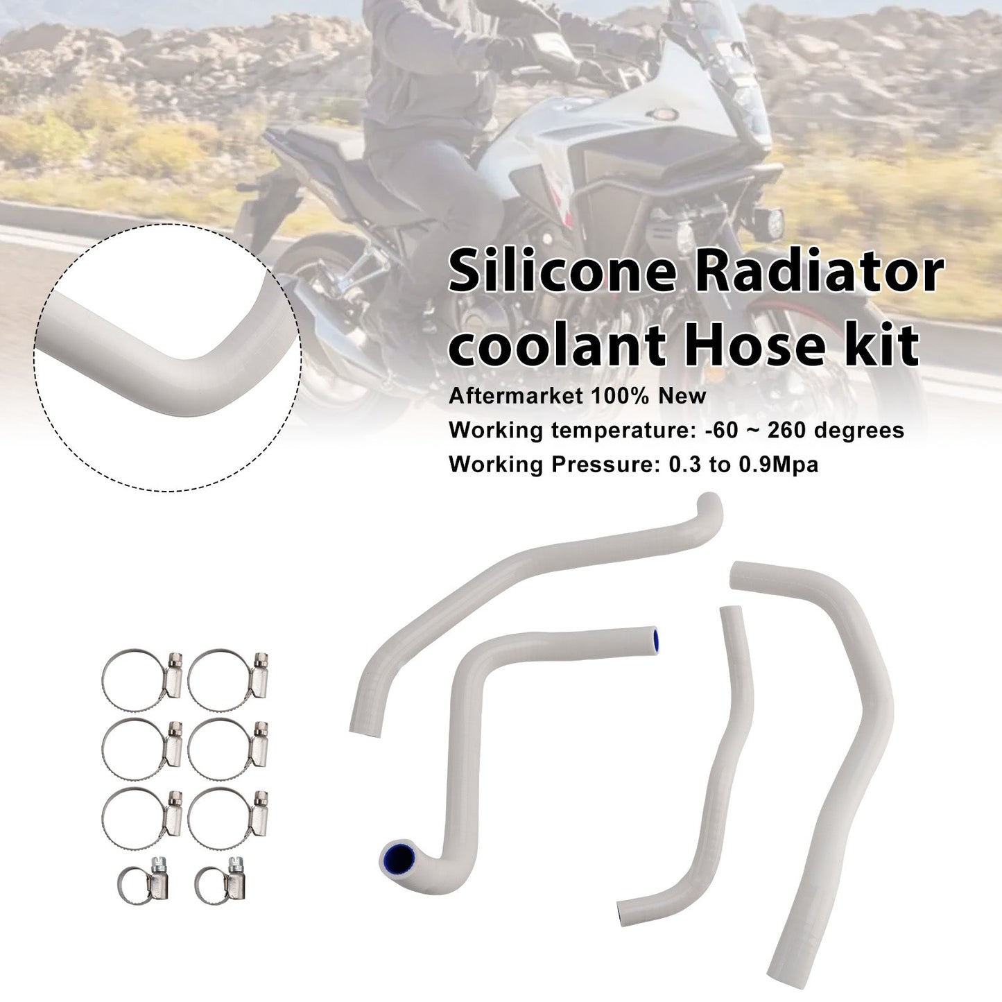 Tubo flessibile in silicone per il liquido di raffreddamento del radiatore della Honda CB500 Hornet 2024-2025