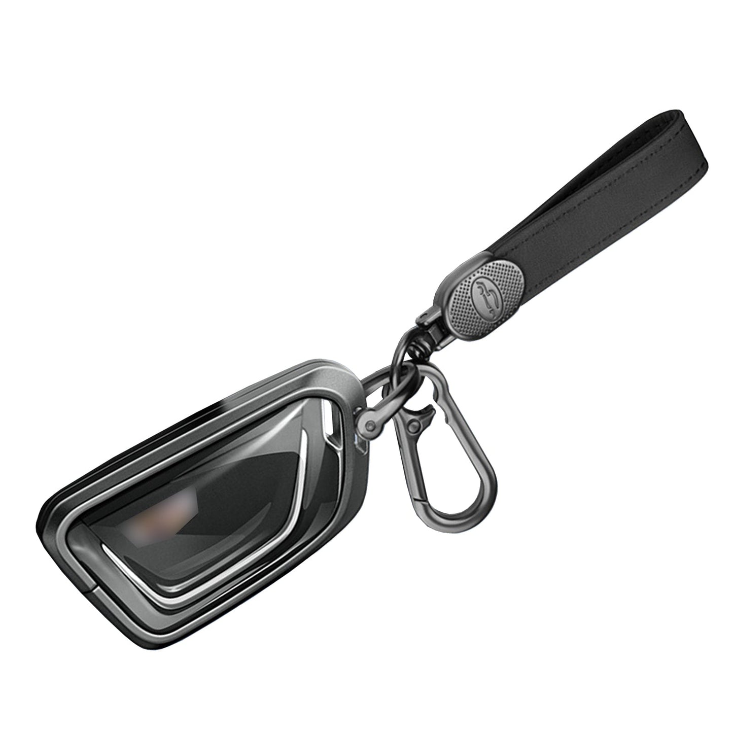 Custodia per chiave auto in TPU nero in lega di alluminio con fibbia per Cadillac