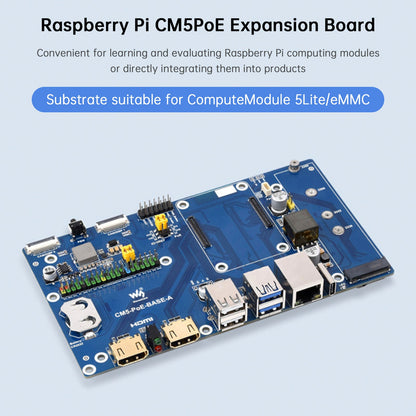 Raspberry Pi CM5 PoE Scheda di espansione Modulo di elaborazione Supporto scheda base M.2 NVMe